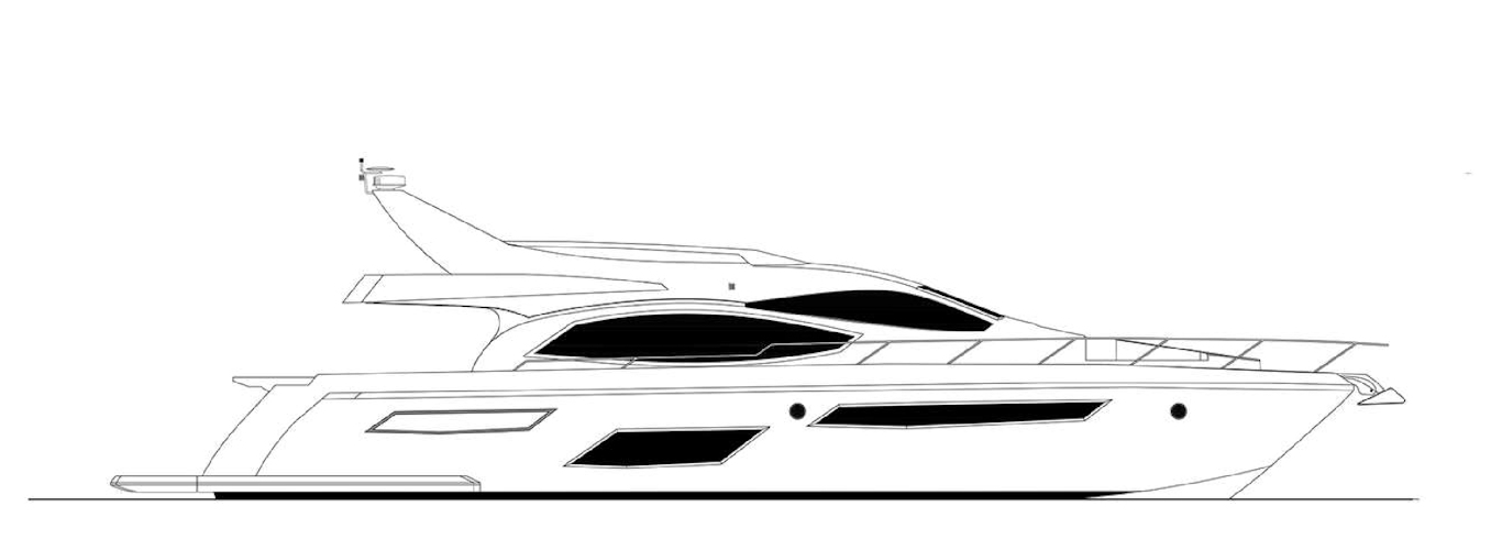 770 Flybridge Side View